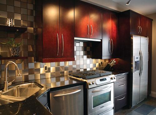 Metal Backsplashes Kitchens