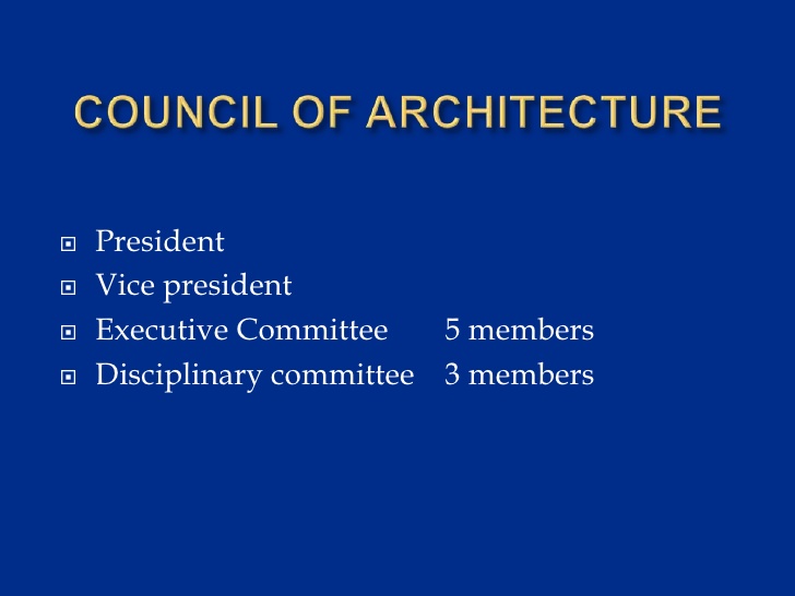 council of architecture constitution