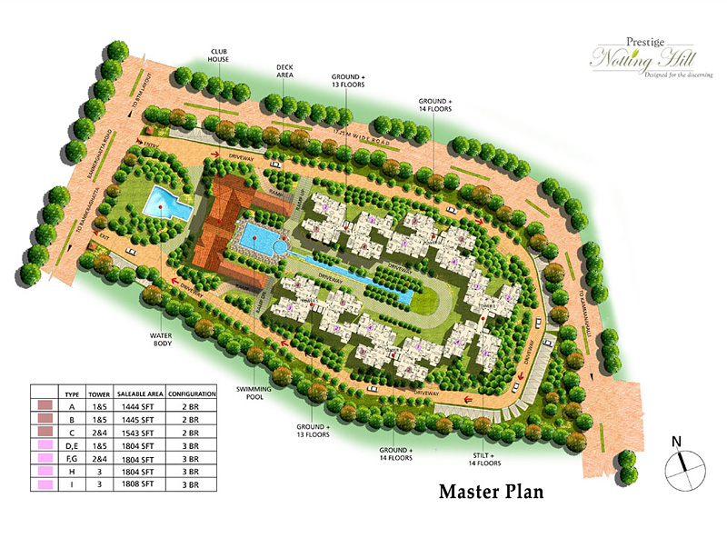 Master Plan of Prestige Notting Hill