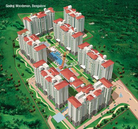 Aerial View of Godrej Woodsman Estate, Hebbal, Bangalore