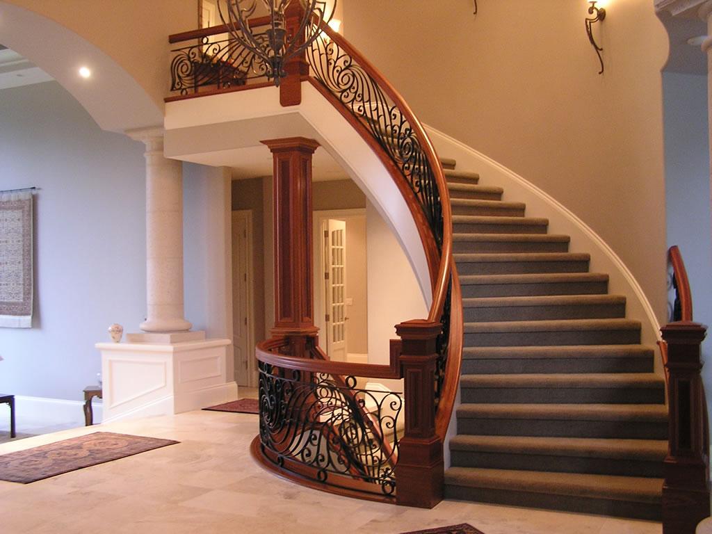 Curved Stairs are recommended in Feng Shui