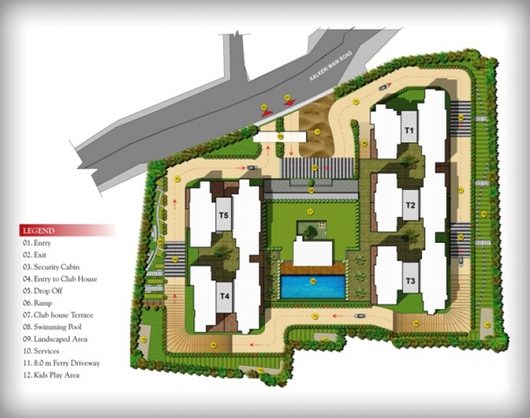 Site plan of Prestige Gulmohar, Horamavu, Bangalore