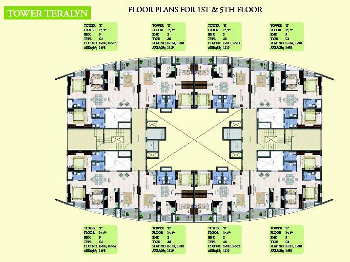 Block floor plan of Kolte Patil Mirabilis